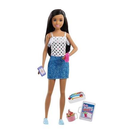 Barbie Bebek Bakıcısı FHY89 - Esmer - Kot Etek